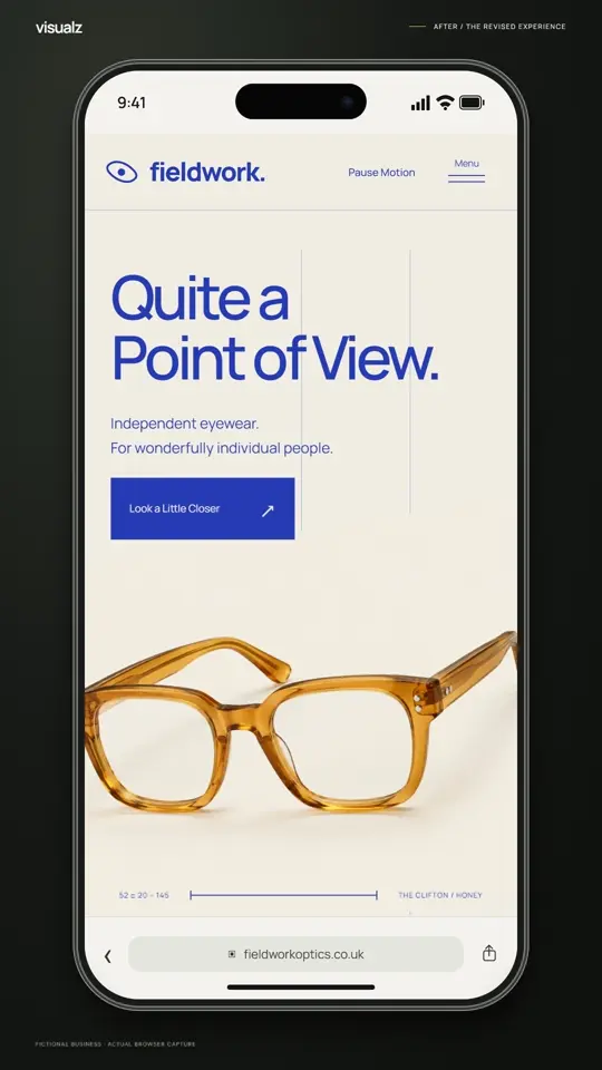 Fieldwork Optics: refined website demonstration